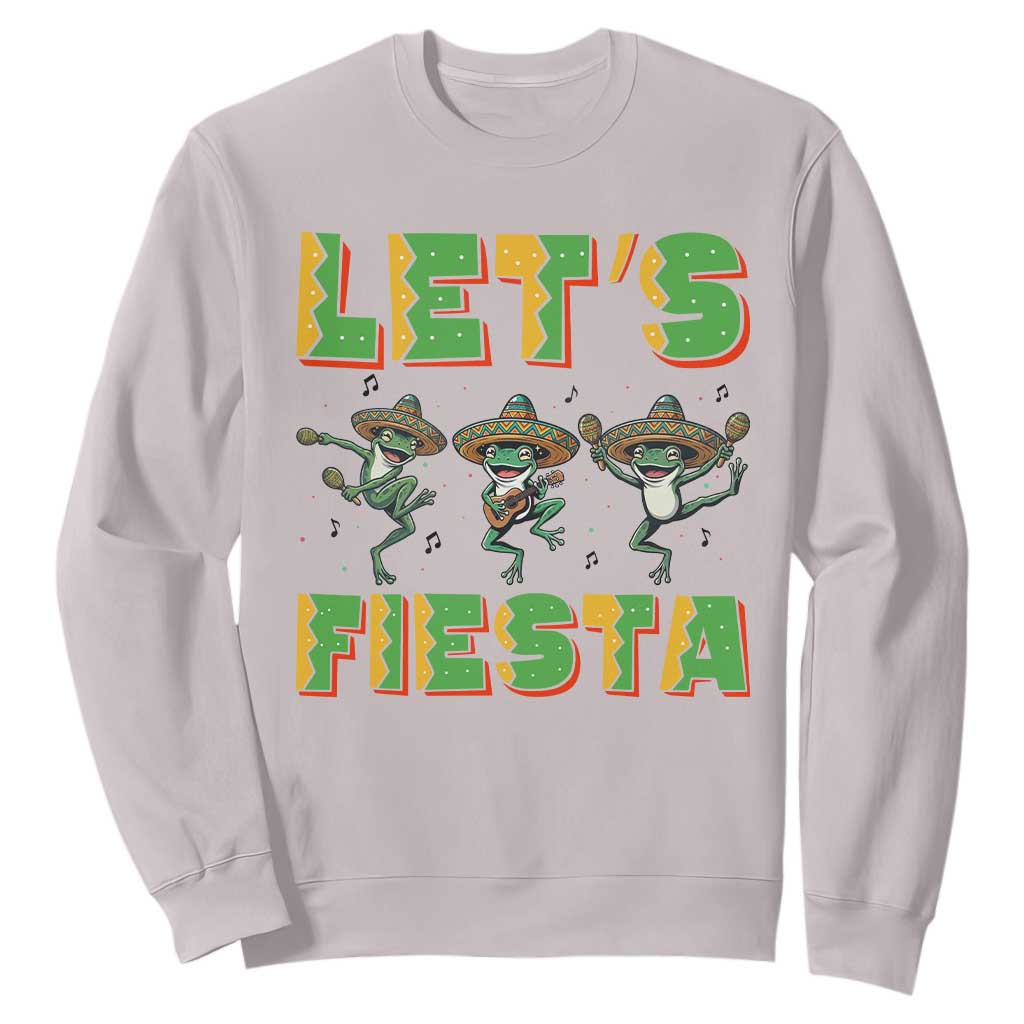 Funny Mariachi Frog Guitar Fiesta Sweatshirt Cinco De Mayo Gift TS12 Ice Gray Print Your Wear