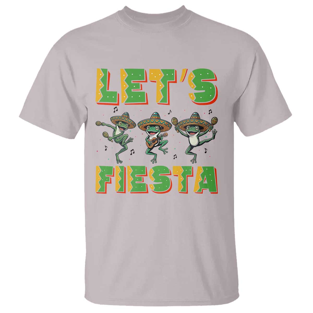 Funny Mariachi Frog Guitar Fiesta T Shirt Cinco De Mayo Gift TS12 Ice Gray Print Your Wear