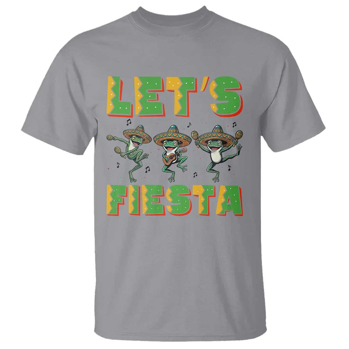Funny Mariachi Frog Guitar Fiesta T Shirt Cinco De Mayo Gift TS12 Sport Gray Print Your Wear