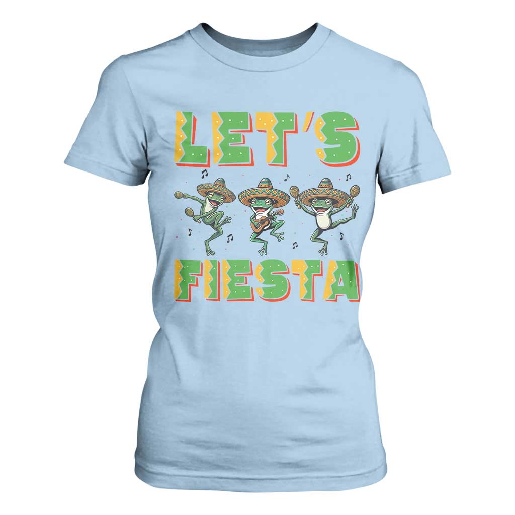 Funny Mariachi Frog Guitar Fiesta T Shirt For Women Cinco De Mayo Gift TS12 Light Blue Print Your Wear
