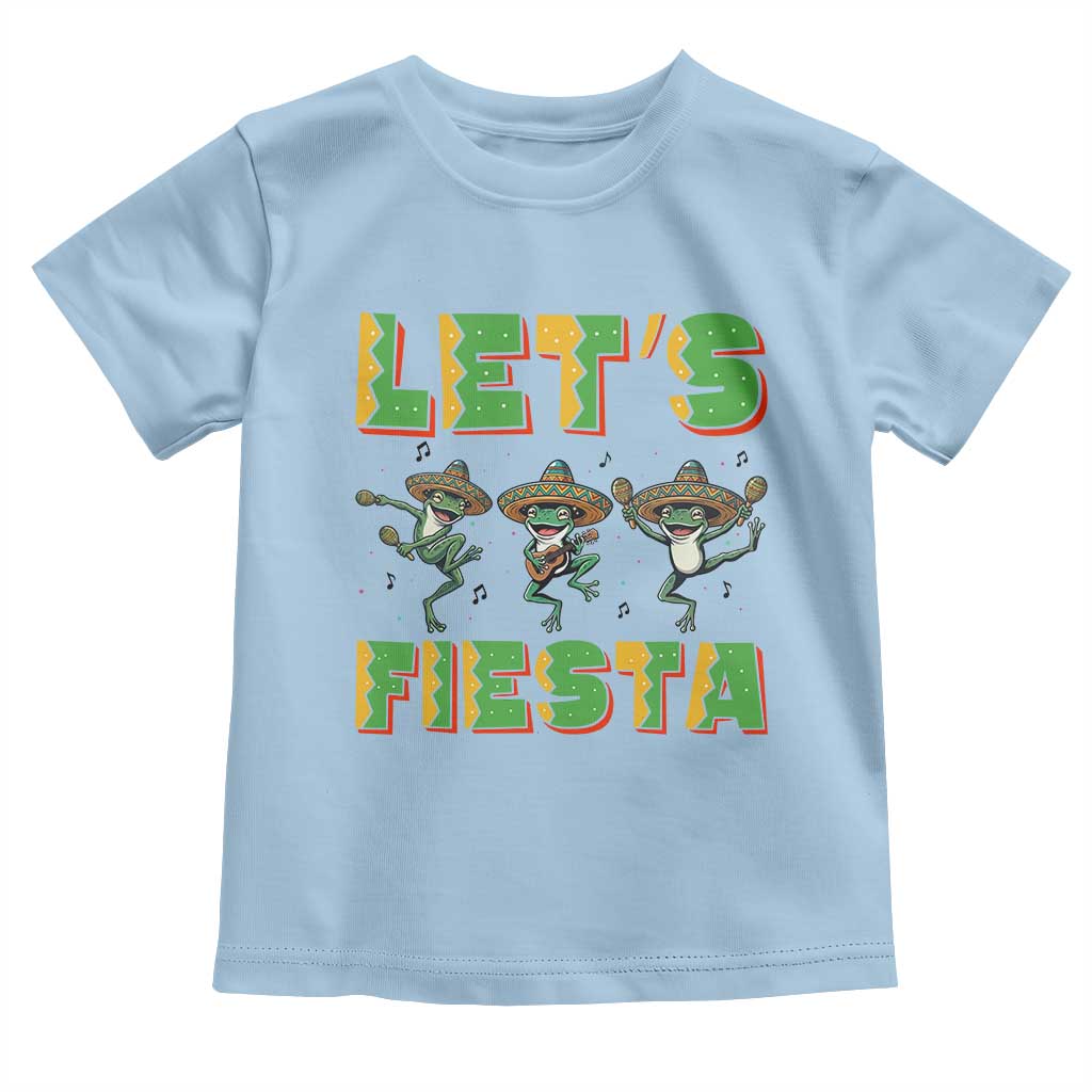 Funny Mariachi Frog Guitar Fiesta Toddler T Shirt Cinco De Mayo Gift TS12 Light Blue Print Your Wear