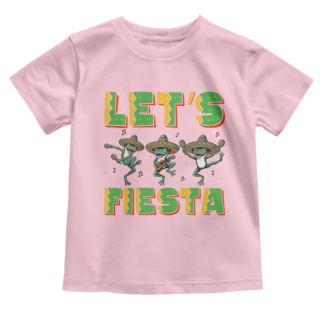 Funny Mariachi Frog Guitar Fiesta Toddler T Shirt Cinco De Mayo Gift TS12 Light Pink Print Your Wear
