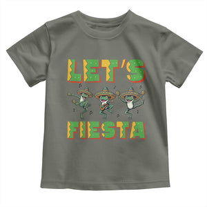 Funny Mariachi Frog Guitar Fiesta Toddler T Shirt Cinco De Mayo Gift TS12 Military Green Print Your Wear