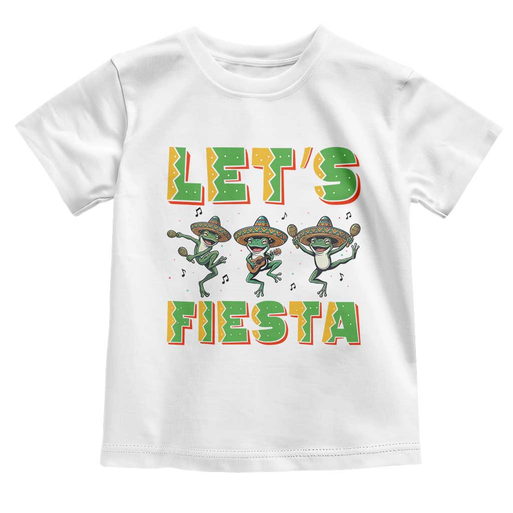 Funny Mariachi Frog Guitar Fiesta Toddler T Shirt Cinco De Mayo Gift TS12 White Print Your Wear