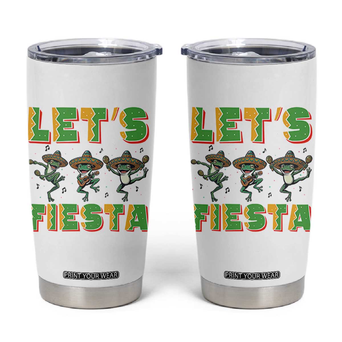 Funny Mariachi Frog Guitar Fiesta Tumbler Cup Cinco De Mayo Gift TS12 White Print Your Wear