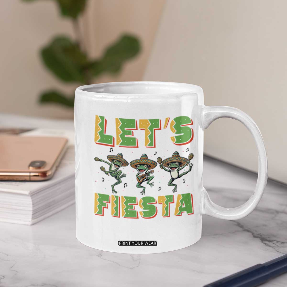 Funny Mariachi Frog Guitar Fiesta Coffee Mug Cinco De Mayo Gift TS12 Print Your Wear
