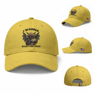 Funny Cinco De Mayo Mothman Baseball Cap I Wanna Stuff Her Taco TS12 Baseball Cap Universal Fit Yellow Print Your Wear