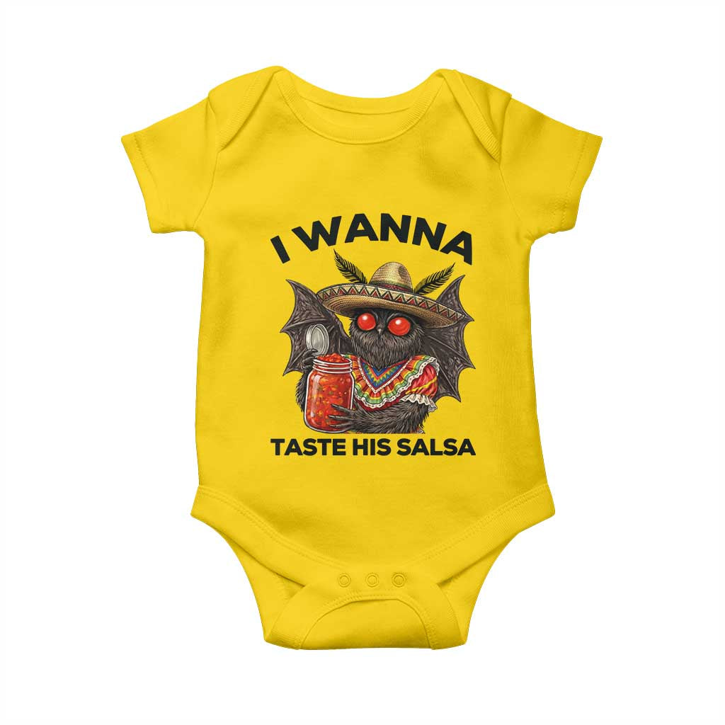 Funny Cinco De Mayo Mothman Baby Onesie I Wanna Taste His Salsa TS12 Daisy Print Your Wear