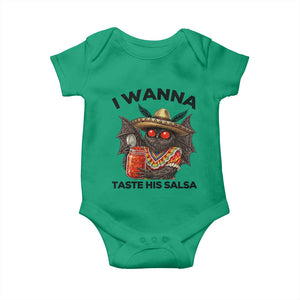 Funny Cinco De Mayo Mothman Baby Onesie I Wanna Taste His Salsa TS12 Irish Green Print Your Wear