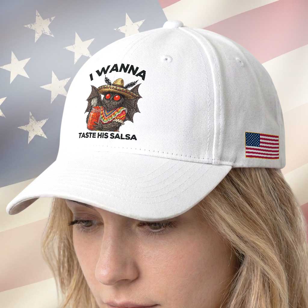 Funny Cinco De Mayo Mothman Baseball Cap I Wanna Taste His Salsa TS12 Print Your Wear