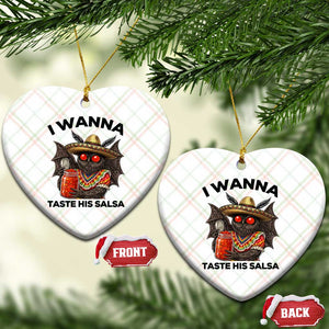 Funny Cinco De Mayo Mothman Ceramic Ornament I Wanna Taste His Salsa TS12 Print Your Wear