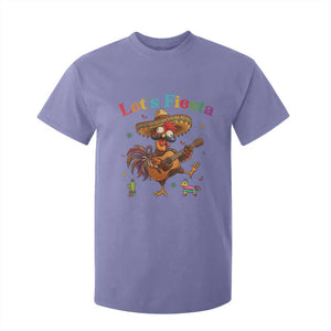 Lets Fiesta Cinco de May T Shirt For Kid Funny Chicken Playing Guitar TS12 Violet Print Your Wear