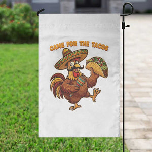 Funny Cinco De Mayo Chicken Garden Flag Came For The Tacos TS12 Print Your Wear