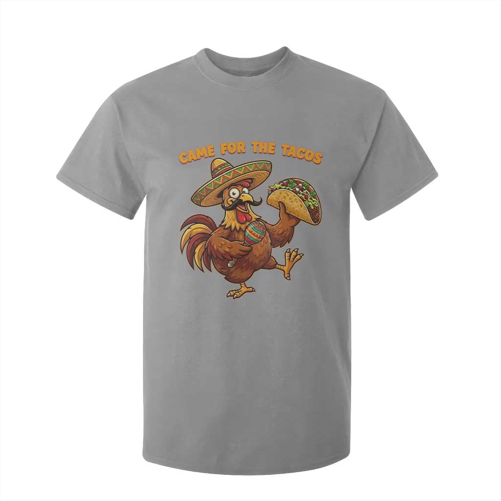 Funny Cinco De Mayo Chicken T Shirt For Kid Came For The Tacos TS12 Sport Gray Print Your Wear