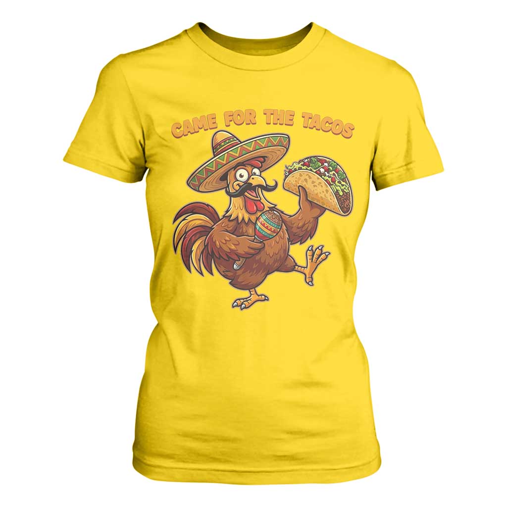 Funny Cinco De Mayo Chicken T Shirt For Women Came For The Tacos TS12 Daisy Print Your Wear
