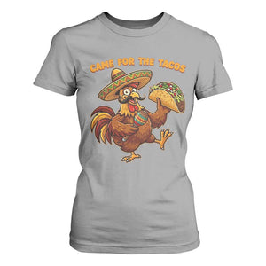 Funny Cinco De Mayo Chicken T Shirt For Women Came For The Tacos TS12 Sport Gray Print Your Wear