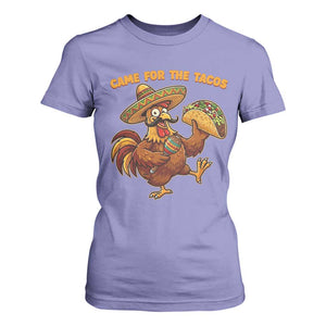 Funny Cinco De Mayo Chicken T Shirt For Women Came For The Tacos TS12 Violet Print Your Wear