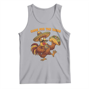 Funny Cinco De Mayo Chicken Tank Top Came For The Tacos TS12 Athletic Heather Print Your Wear