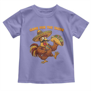 Funny Cinco De Mayo Chicken Toddler T Shirt Came For The Tacos TS12 Violet Print Your Wear
