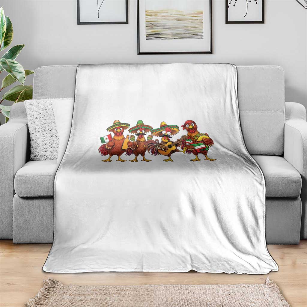 Funny Cinco De Mayo Chicken Squad Throw Blanket Mexican Party Celebration Gift TS12 Print Your Wear
