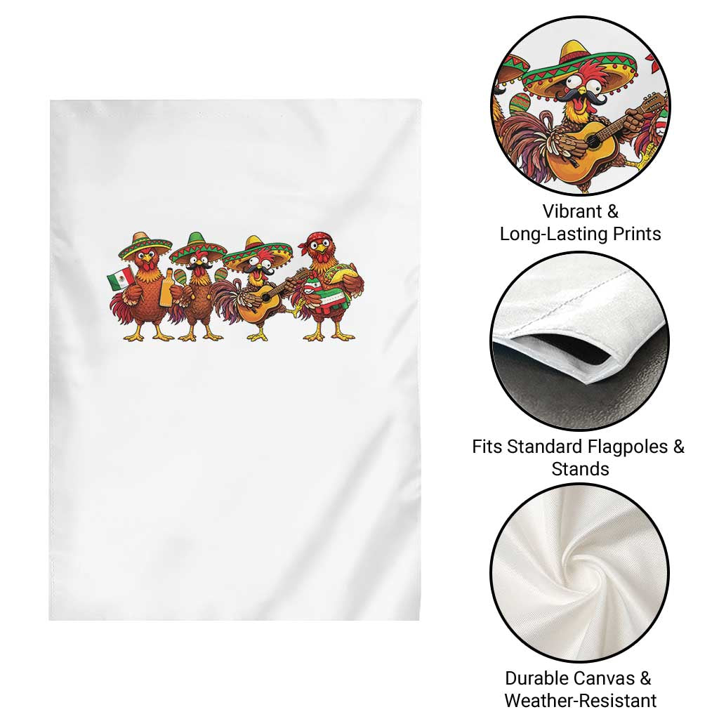 Funny Cinco De Mayo Chicken Squad Garden Flag Mexican Party Celebration Gift TS12 Print Your Wear