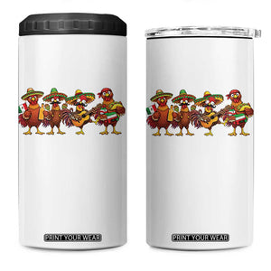 Funny Cinco De Mayo Chicken Squad 4 in 1 Can Cooler Tumbler Mexican Party Celebration Gift TS12 One Size: 16 oz White Print Your Wear
