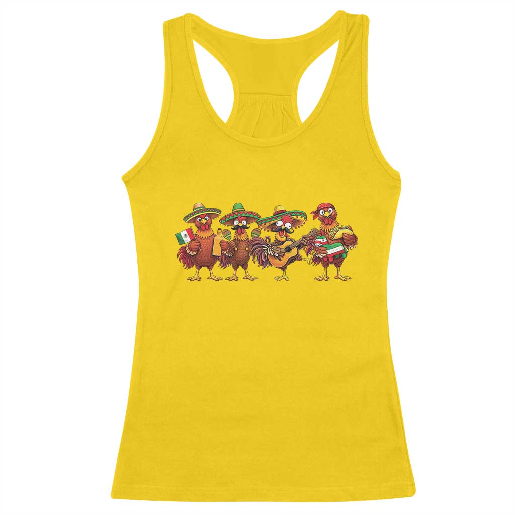 Funny Cinco De Mayo Chicken Squad Racerback Tank Top Mexican Party Celebration Gift TS12 Daisy Print Your Wear