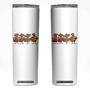 Funny Cinco De Mayo Chicken Squad Skinny Tumbler Mexican Party Celebration Gift TS12 White Print Your Wear