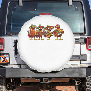 Funny Cinco De Mayo Chicken Squad Spare Tire Cover Mexican Party Celebration Gift TS12 No hole Black Print Your Wear