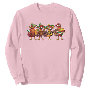 Funny Cinco De Mayo Chicken Squad Sweatshirt Mexican Party Celebration Gift TS12 Light Pink Print Your Wear