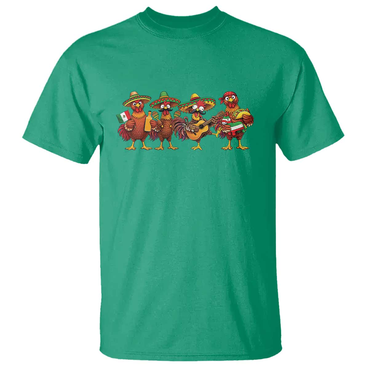 Funny Cinco De Mayo Chicken Squad T Shirt Mexican Party Celebration Gift TS12 Irish Green Print Your Wear