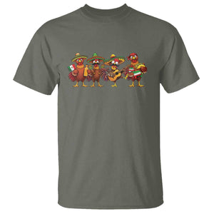 Funny Cinco De Mayo Chicken Squad T Shirt Mexican Party Celebration Gift TS12 Military Green Print Your Wear