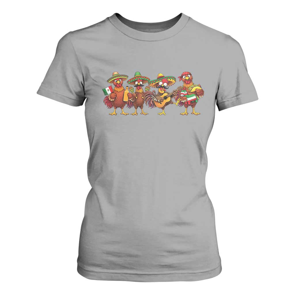 Funny Cinco De Mayo Chicken Squad T Shirt For Women Mexican Party Celebration Gift TS12 Sport Gray Print Your Wear