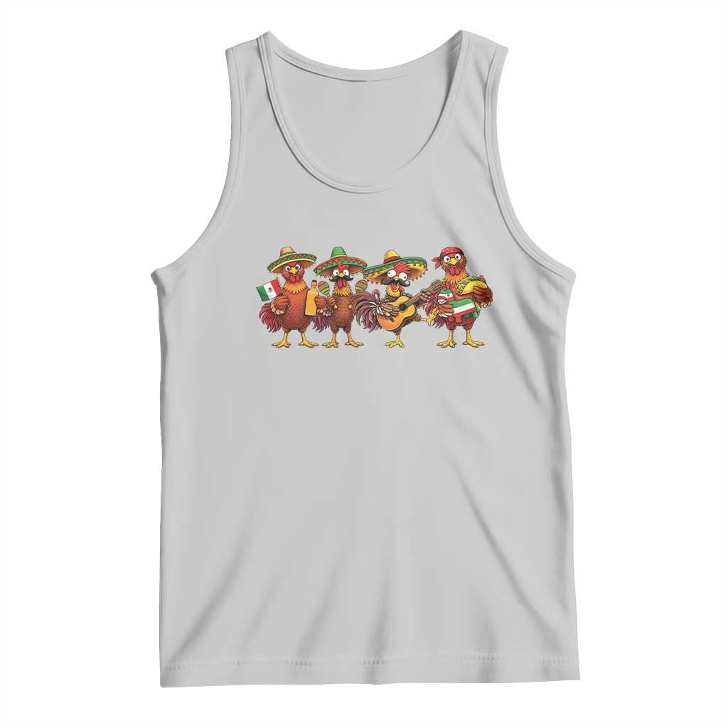 Funny Cinco De Mayo Chicken Squad Tank Top Mexican Party Celebration Gift TS12 Ash Print Your Wear