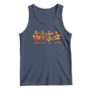 Funny Cinco De Mayo Chicken Squad Tank Top Mexican Party Celebration Gift TS12 Navy Print Your Wear