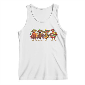 Funny Cinco De Mayo Chicken Squad Tank Top Mexican Party Celebration Gift TS12 White Print Your Wear