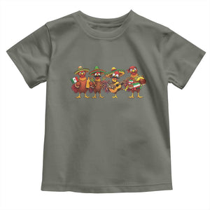Funny Cinco De Mayo Chicken Squad Toddler T Shirt Mexican Party Celebration Gift TS12 Military Green Print Your Wear