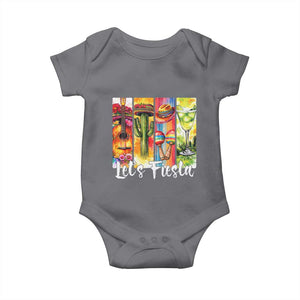 Lets Fiesta Baby Onesie Funny Cinco De Mayo Party Celebration TS12 Charcoal Print Your Wear