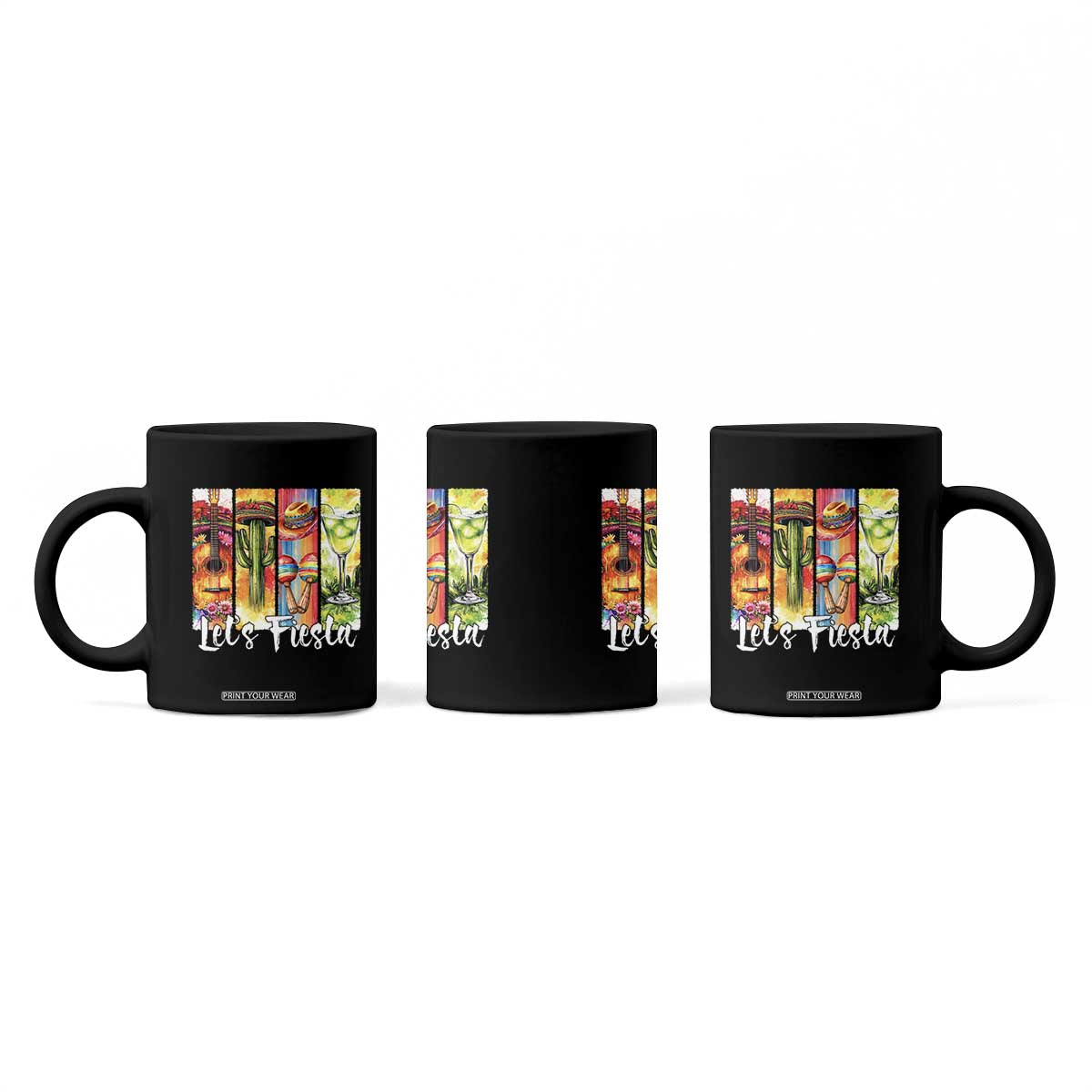 Lets Fiesta Coffee Mug Funny Cinco De Mayo Party Celebration TS12 Print Your Wear