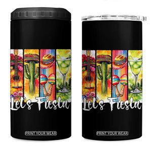 Lets Fiesta 4 in 1 Can Cooler Tumbler Funny Cinco De Mayo Party Celebration TS12 One Size: 16 oz Black Print Your Wear