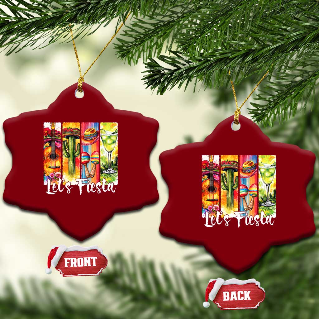 Lets Fiesta Ceramic Ornament Funny Cinco De Mayo Party Celebration TS12 Print Your Wear