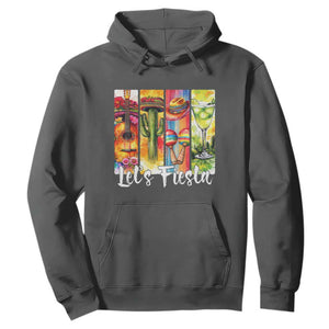 Lets Fiesta Hoodie Funny Cinco De Mayo Party Celebration TS12 Dark Heather Print Your Wear