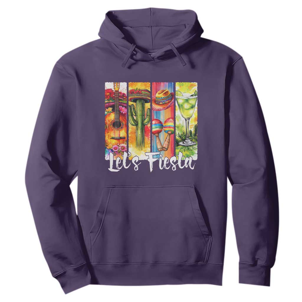 Lets Fiesta Hoodie Funny Cinco De Mayo Party Celebration TS12 Purple Print Your Wear