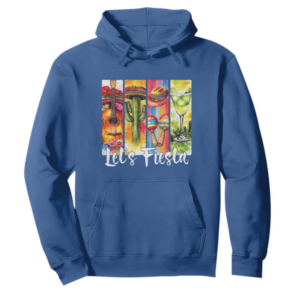Lets Fiesta Hoodie Funny Cinco De Mayo Party Celebration TS12 Royal Blue Print Your Wear