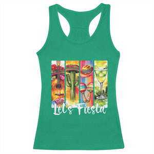 Lets Fiesta Racerback Tank Top Funny Cinco De Mayo Party Celebration TS12 Irish Green Print Your Wear