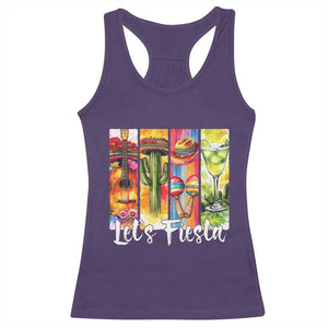 Lets Fiesta Racerback Tank Top Funny Cinco De Mayo Party Celebration TS12 Purple Print Your Wear