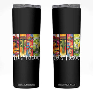 Lets Fiesta Skinny Tumbler Funny Cinco De Mayo Party Celebration TS12 Black Print Your Wear