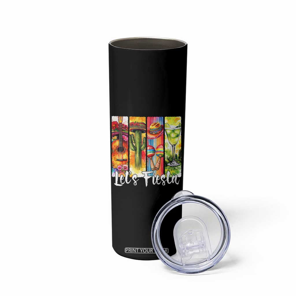Lets Fiesta Skinny Tumbler Funny Cinco De Mayo Party Celebration TS12 Print Your Wear