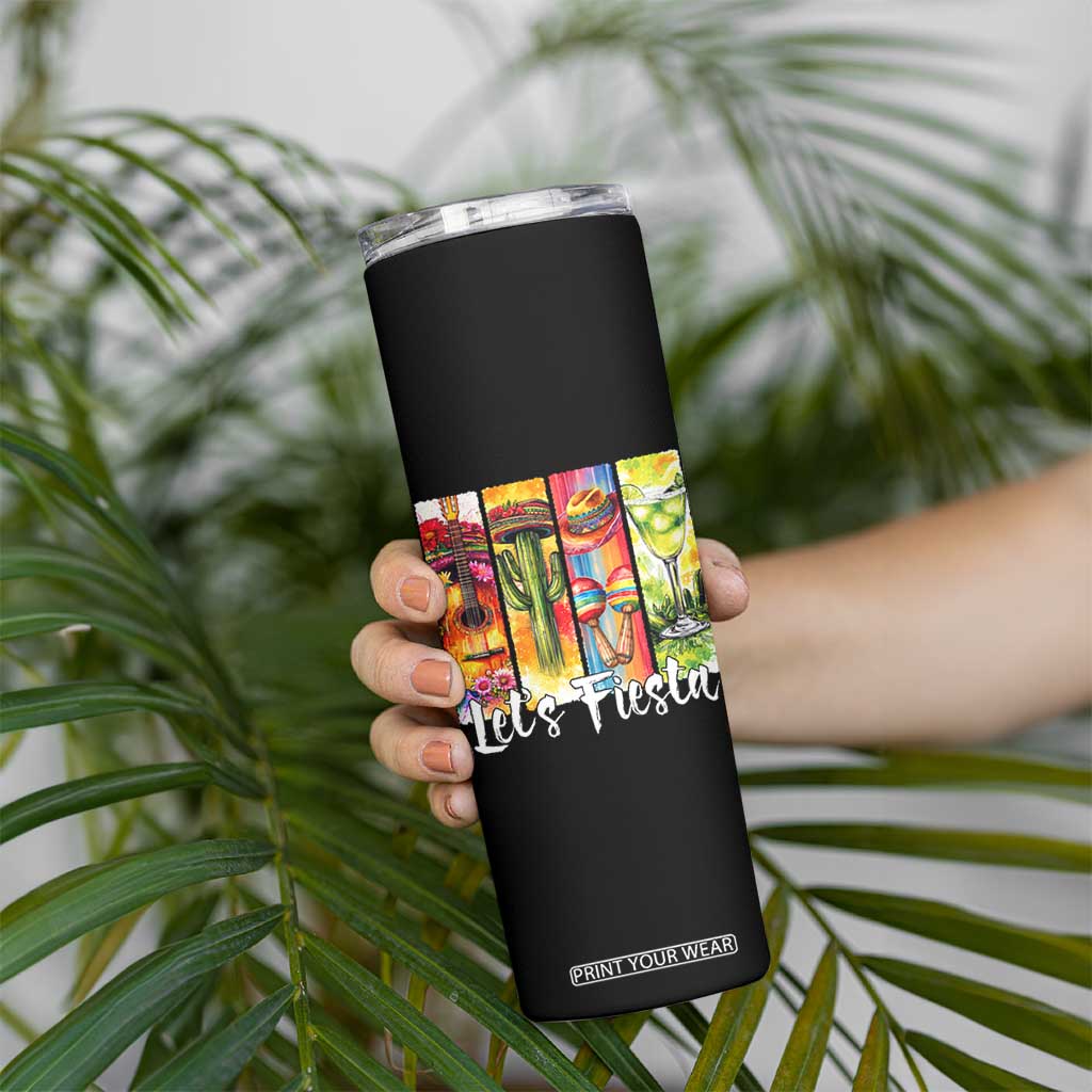 Lets Fiesta Skinny Tumbler Funny Cinco De Mayo Party Celebration TS12 Print Your Wear