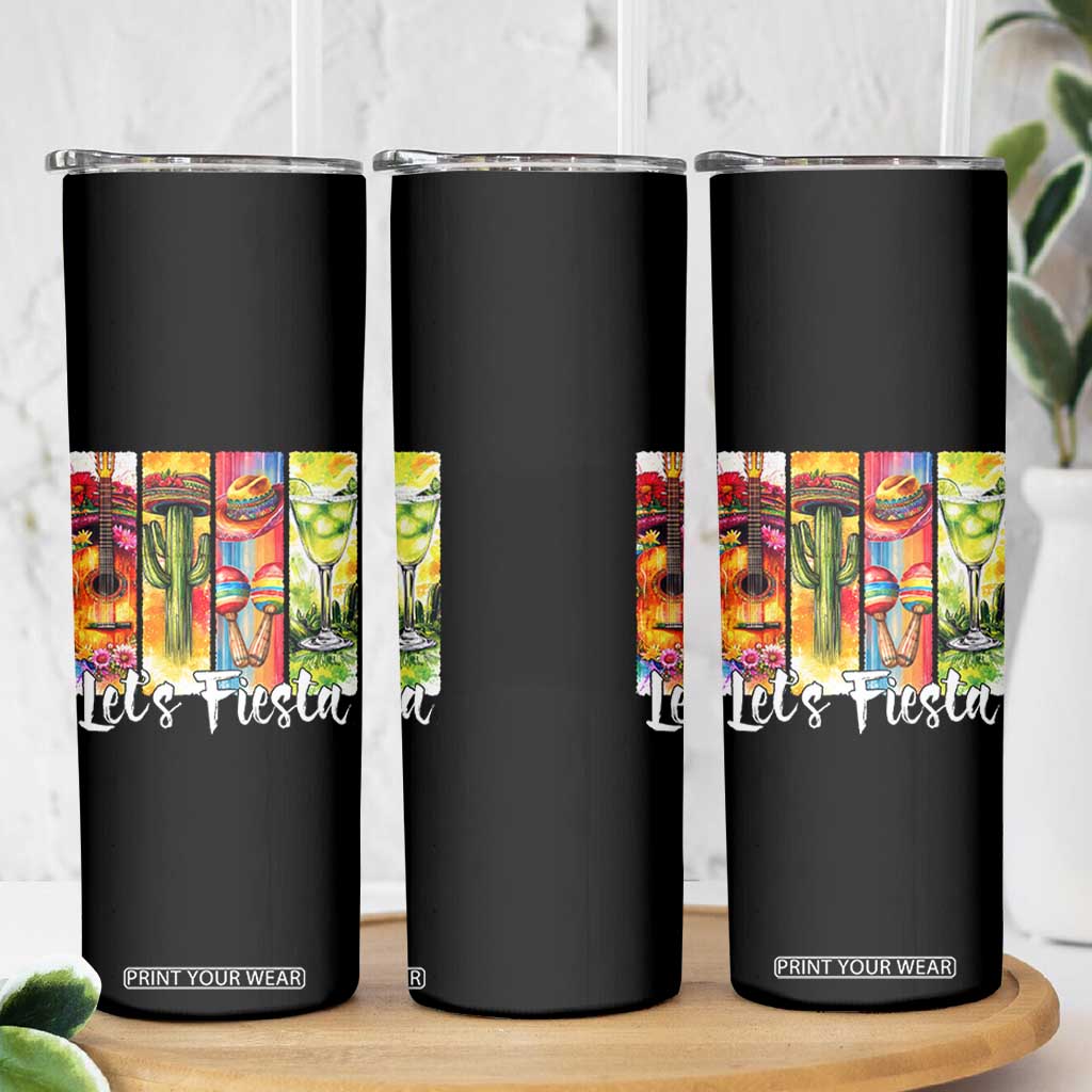 Lets Fiesta Skinny Tumbler Funny Cinco De Mayo Party Celebration TS12 Print Your Wear